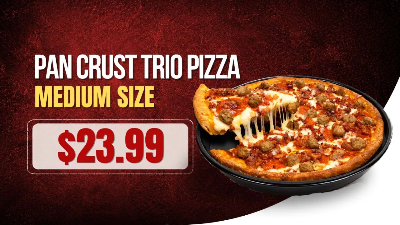 Pan Crust Trio Pizza (Medium)