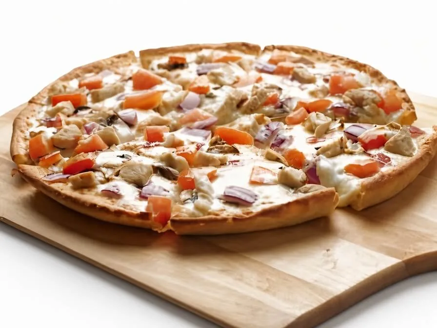 Creamy Garlic Chicken Pizza